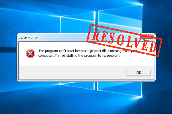 How to Fix QtCore4 dll Missing Error on Windows 10