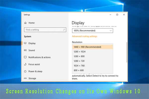 [Full Fix] Screen Resolution Changes on Its Own Windows 10