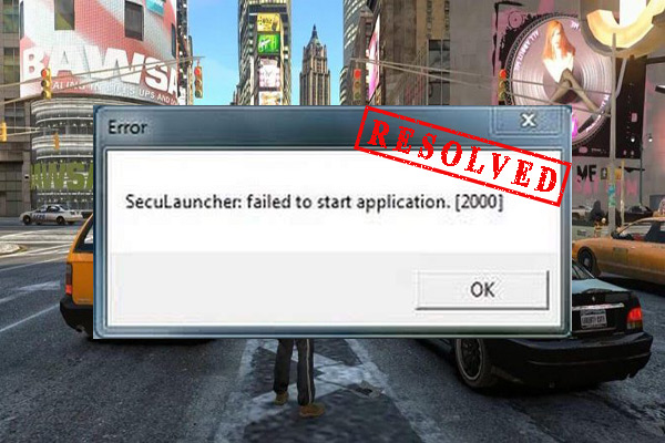 How to Fix SecuLauncher Failed to Start Application 2000