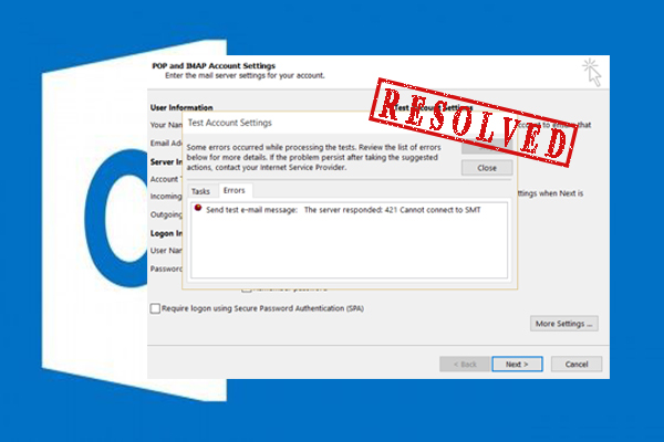 [Resolved] 421 Cannot Connect to SMTP Server Error in Outlook