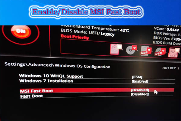 MSI Fast Boot: What Is It & How to Enable and Disable It