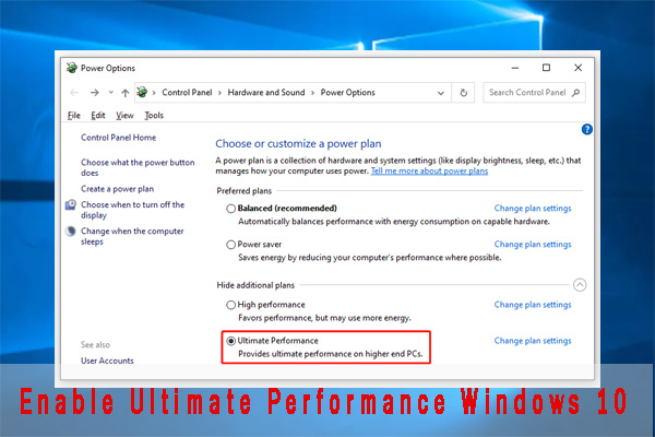 How to Enable Ultimate Power Plan Mode in Windows 10