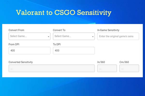 Convert Valorant to CSGO Sens with the Valorant Sens Converter