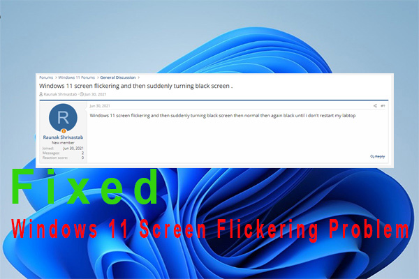 How to Fix Windows 11 Screen Flickering Problem? [6 Methods]