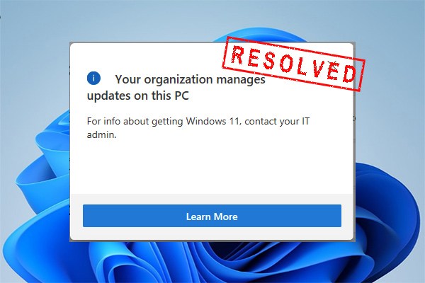 Fixed: Your Organization Manages Updates on This PC Windows 11/10