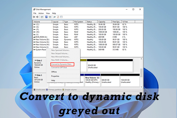 Unable to Convert Basic to Dynamic Disk? Here Are 3 Solutions