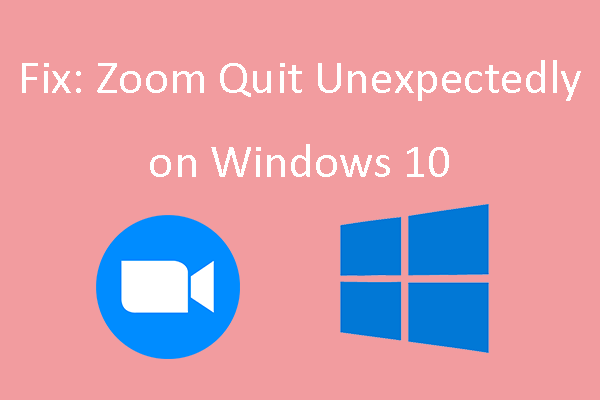 Fix: Zoom Quit Unexpectedly on Windows 10