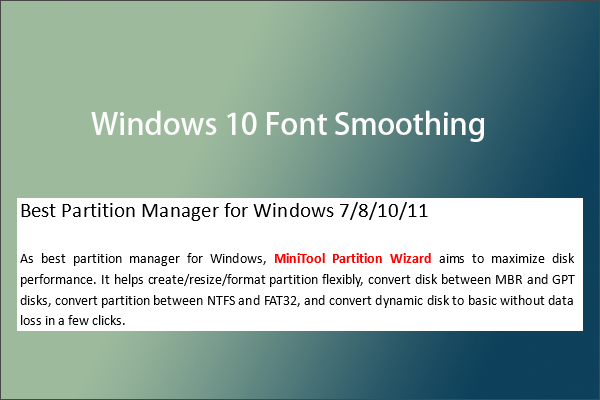 How to Enable and Disable Windows 10 Font Smoothing?