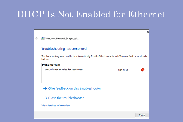 4 Ways to Fix “DHCP Is Not Enabled for Ethernet” Error