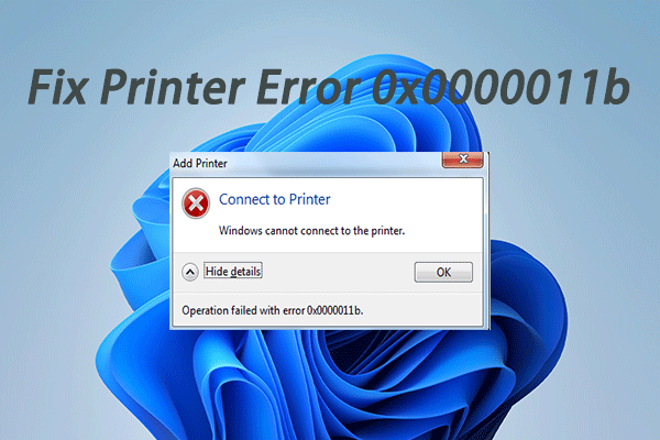 How to Fix Printer Error 0x0000011b on Windows 11/10 [Solved]