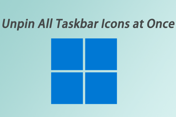 How to Unpin All Taskbar Icons at Once in Windows 11/10