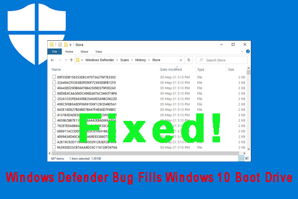 Windows Defender Bug Fills Windows 10 Boot Drive? [Resolved]