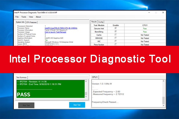 Intel Processor Diagnostic Tool Download/Install/Use Guide