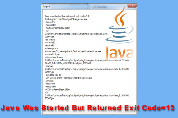 Java Was Started But Returned Exit Code=13 in Eclipse? [Fixed]