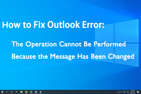 How to Fix Outlook Error: The Operation Cannot Be Performed?