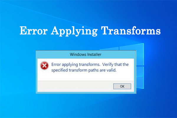 [Full Guide] How to Fix the “Error Applying Transforms” Issue?