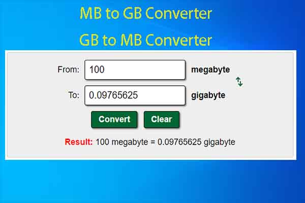Top 8 MB to GB Converters: Perform MB GB Mutual Conversion