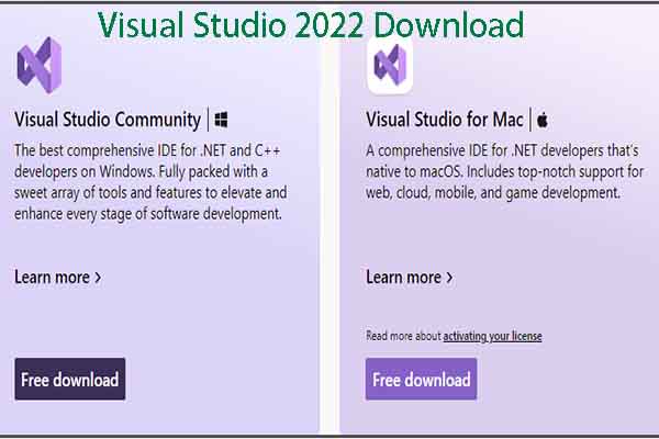 Visual Studio 2022 Download and Install on Windows & Mac
