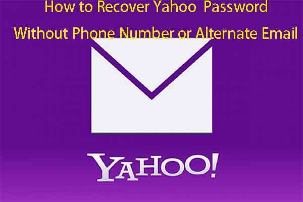 Recover Yahoo Password without Phone Number/Alternate Email