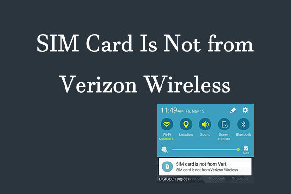 SIM Card Is Not from Verizon Wireless: How to Fix?