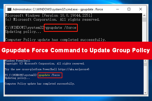 Gpupdate Force Command to Update Group Policy in CMD/PowerShell
