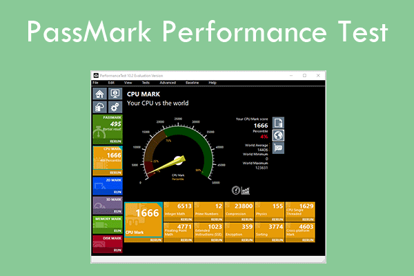 PassMark Performance Test Download and Use Guide