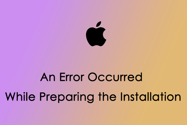 [Solved] An Error Occurred While Preparing the Installation?