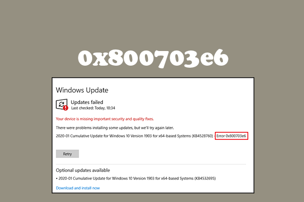 How to Fix the Windows Update Error 0x800703e6?