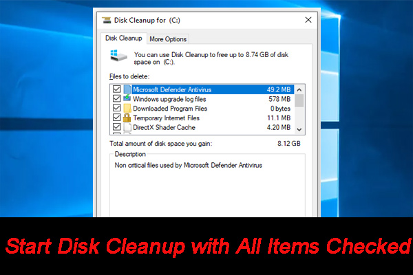 How to Start Disk Cleanup with All Items Checked? [Tutorial]