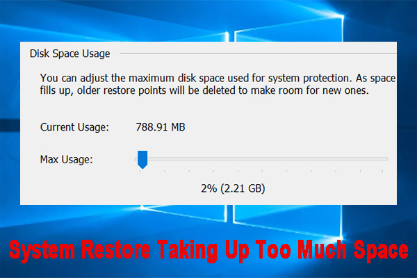 System Restore Taking Up Too Much Space on Windows 10/11? [Fixed]
