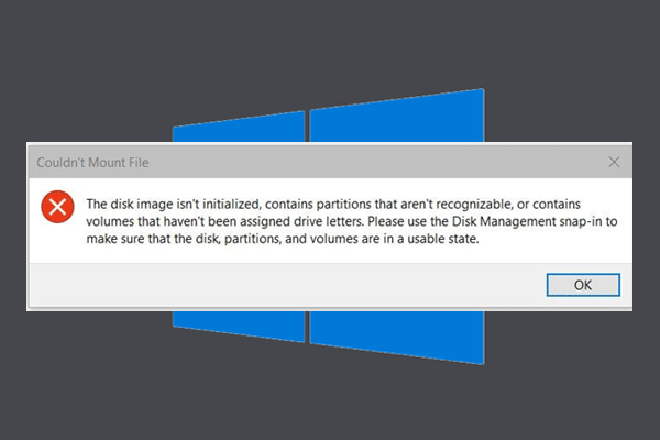 [Solved] Couldn’t Mount File: The Disk Image Isn’t Initialized