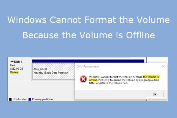 [Solved] Can’t Format USB Drive Because the Volume Is Offline