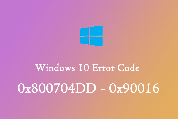 How to Fix Windows Error Code 0x800704DD – 0x90016?