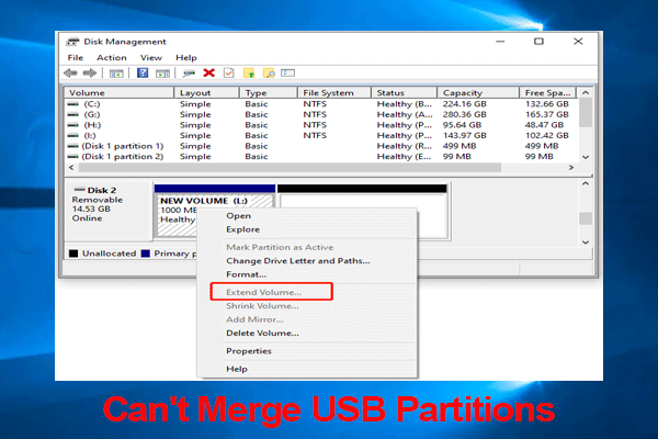 Can’t Merge USB Partitions on Windows 10/11? [Full Fix]