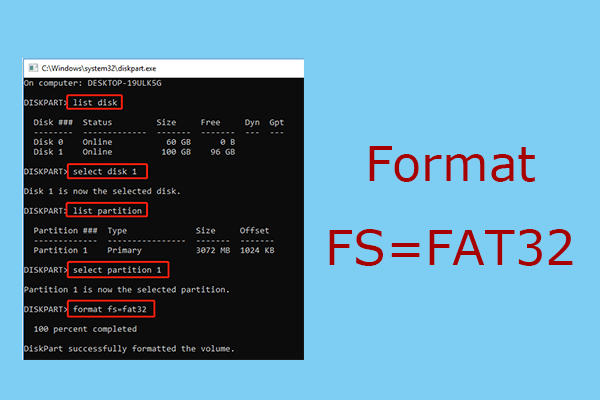 How to Use Format FS=FAT32 in Windows 10/11