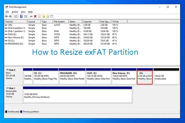 Resize exFAT Partition: Extend/Shrink exFAT Partition