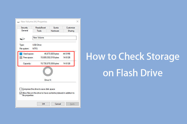 How to Check Storage on Flash Drive [4 Ways]