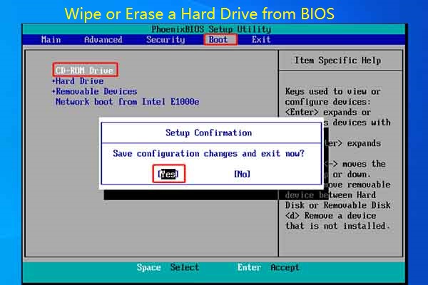Wipe or Erase a Hard Drive from BIOS [2 Effective Methods]