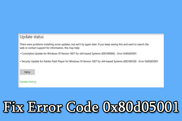 How to Troubleshoot Error Code 0x80d05001on Your Windows PC