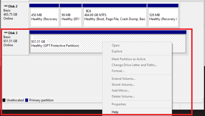 a GPT protective partition