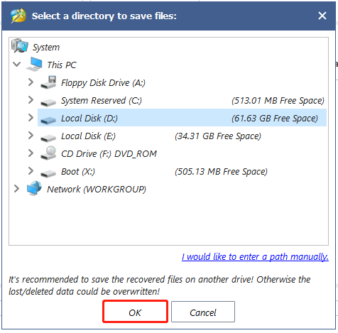 recover data using MiniTool