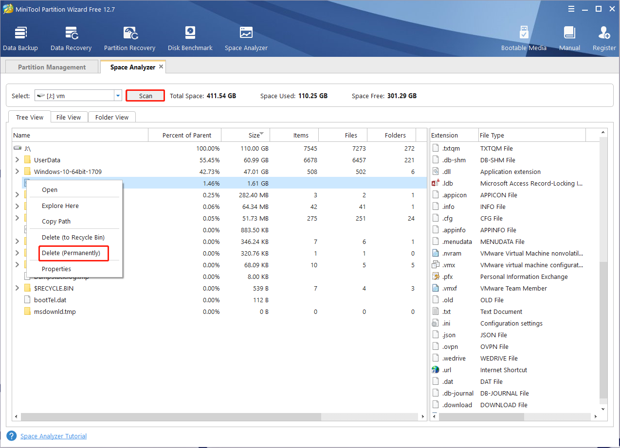 analyze disk space