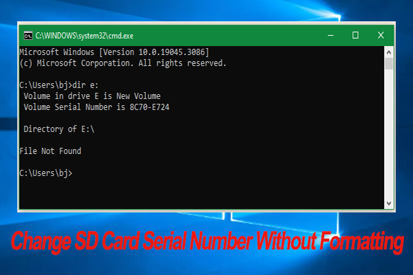 A Full Guide to Change SD Card Serial Number Without Formatting