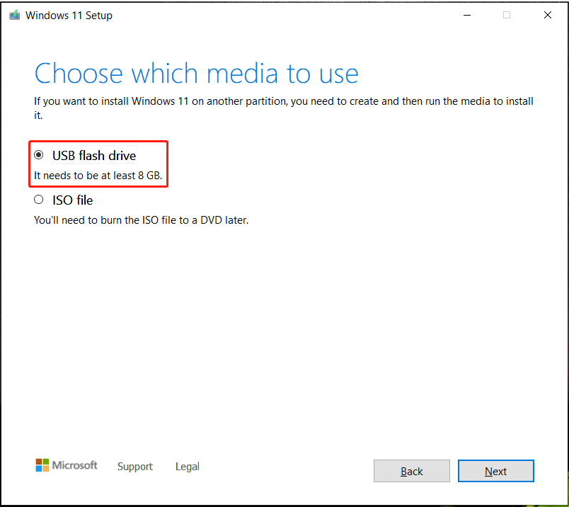 create a Windows 11 installation media
