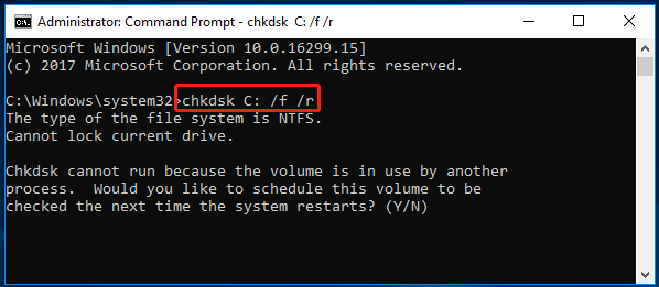 run CHKDSK