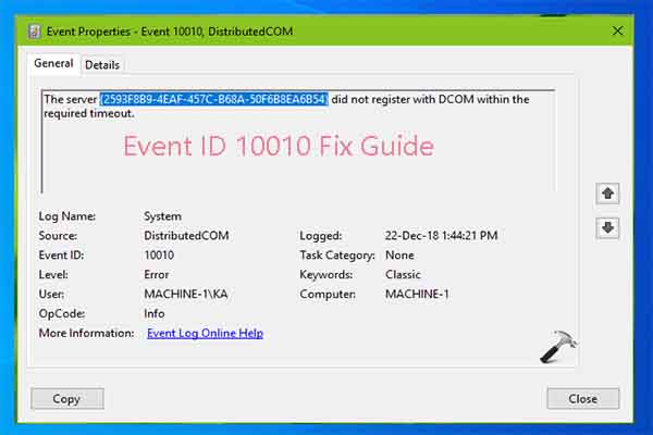 There Are 5 Methods to Troubleshoot Event ID 10010