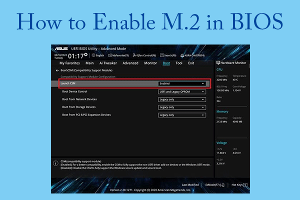 How to Enable M.2 in BIOS to Use M.2 SSD