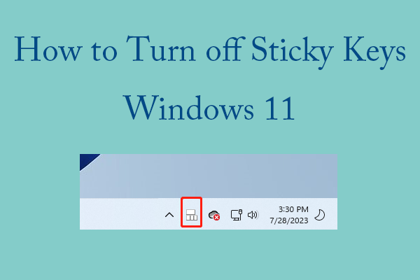 How to Turn on or off Sticky Keys on Windows 11