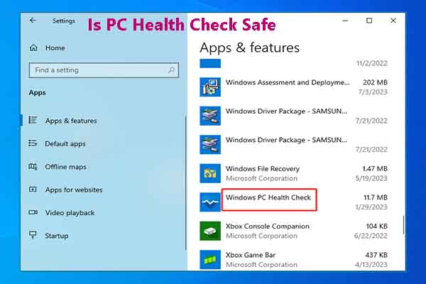 Is PC Health Check Safe? How to Uninstall It Completely?