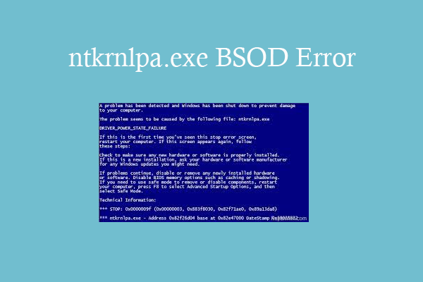 How to Fix ntkrnlpa.exe BSOD Error on Windows 10/11? [5 Ways]